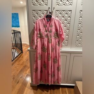 Pink Floral Maxi Dress